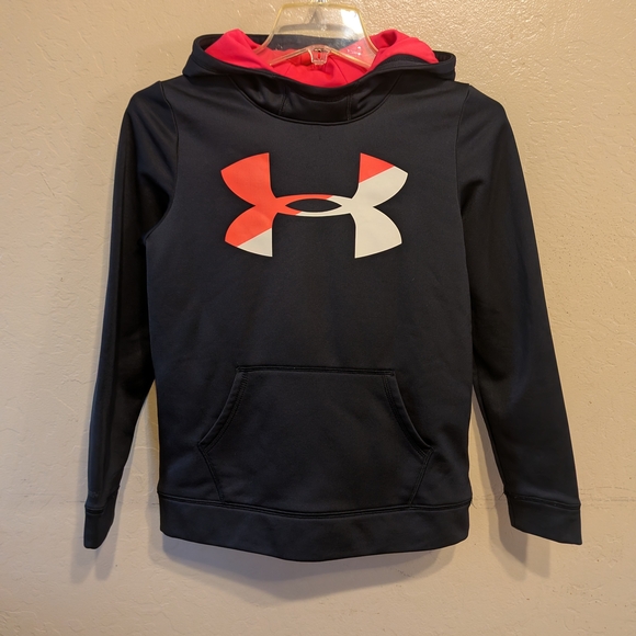 Under Armour Black Hoodie with Red and White Logo - Picture 1 of 3